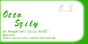 otto szily business card